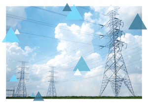 Branded Stock - Blue - Powerlines